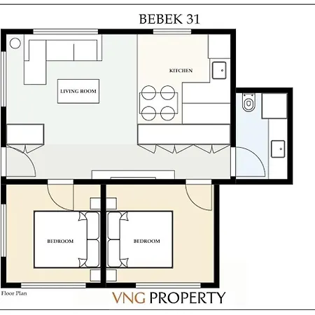 Bright Private Modern 2bd1bath Bebek Gem! #247